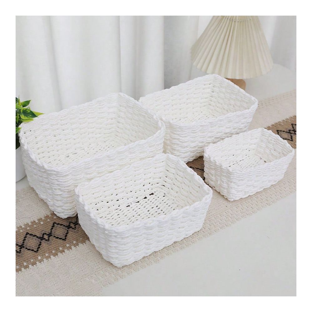 Woven Basket Set - Woven Storage Basket Set Paper Cord