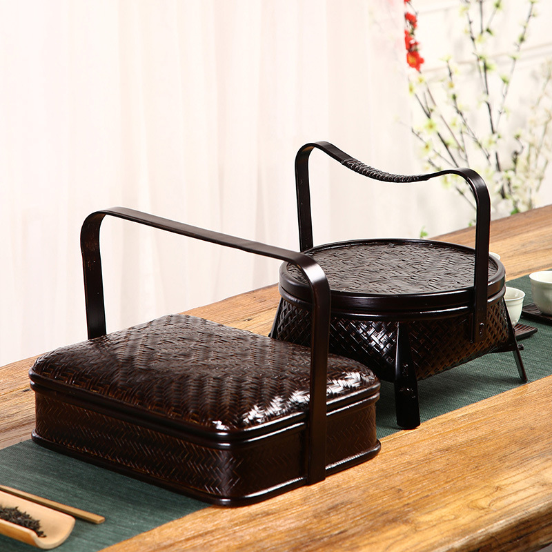 Woven Basket Set - JUSTINLAU Bamboo Woven Storage Box with