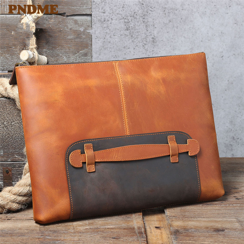 Interior Design Simple - Vintage handmade genuine leather large-capacity men's