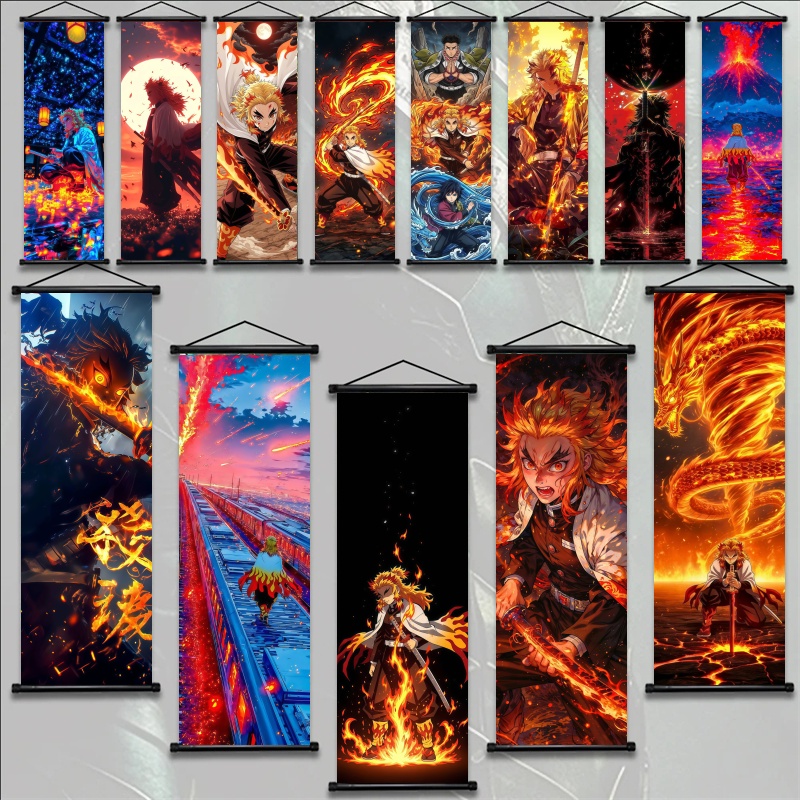 Interior Design Living Room - Demon Slayer Kyojuro Rengoku HD Print