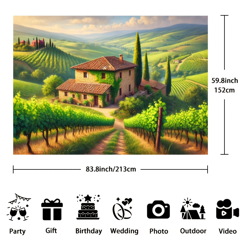 Italian Vineyard Cottage Wall  - Interior Design Hd recension och pris
