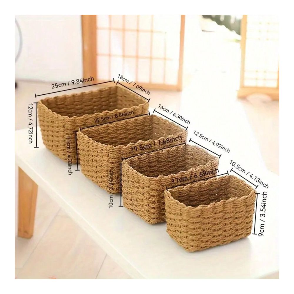 Woven Storage Basket Set Paper - Woven Basket Set recension och pris