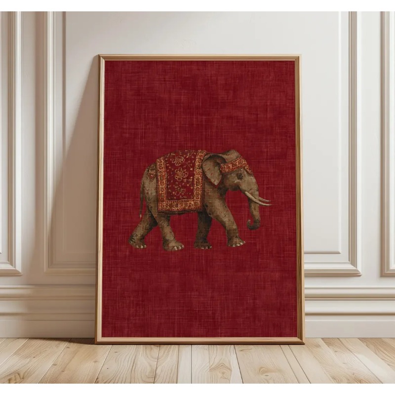Indian Elephant Pattern Print, - Interior Design Landscape recension och pris