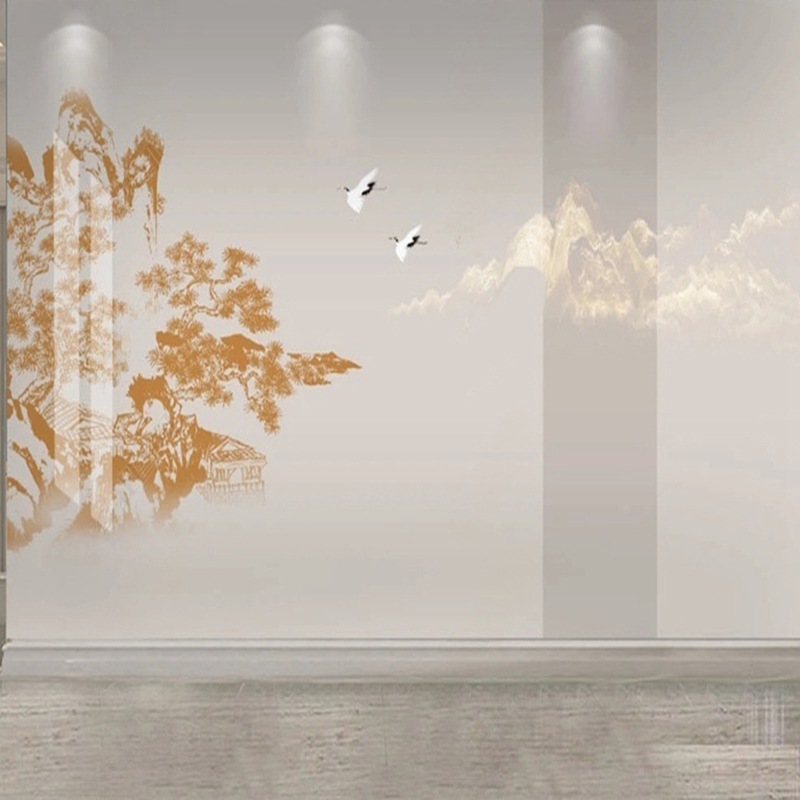 Elegant Chinese Hand-Painted P - Interior Design Landscape recension och pris