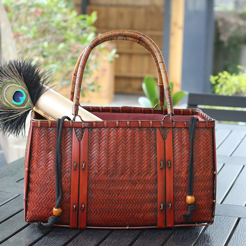 Women's Handbags Luxury Design - Woven Basket Set recension och pris
