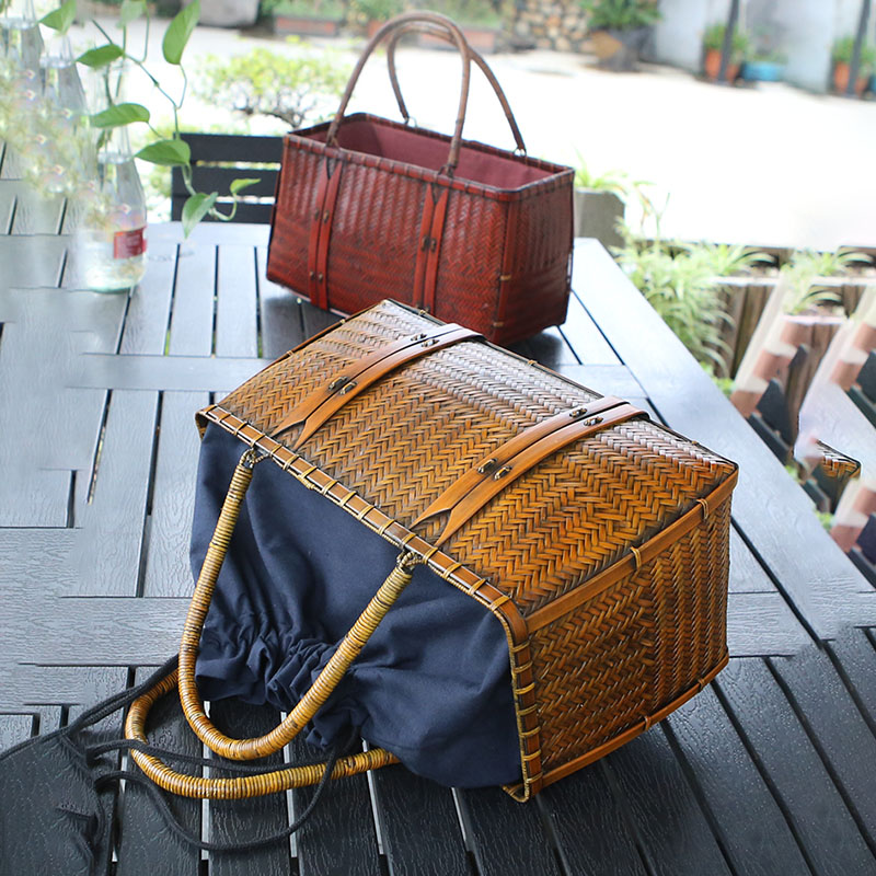 Women's Handbags Luxury Design - Woven Basket Set recension och pris