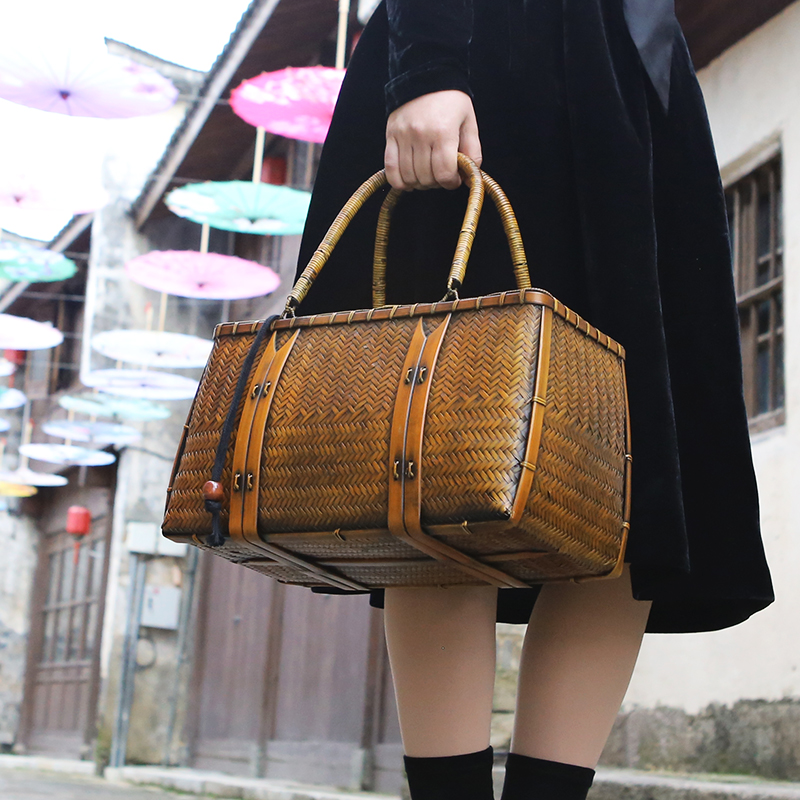 Women's Handbags Luxury Design - Woven Basket Set recension och pris