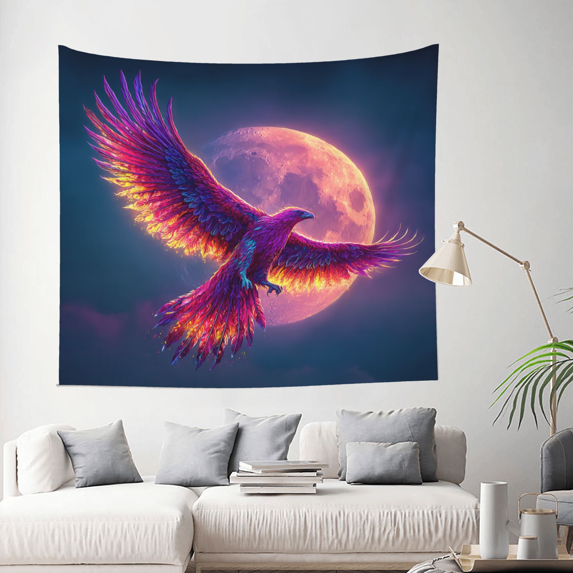 Phoenix Moon Sky Wall Tapestry - Interior Design Hd recension och pris