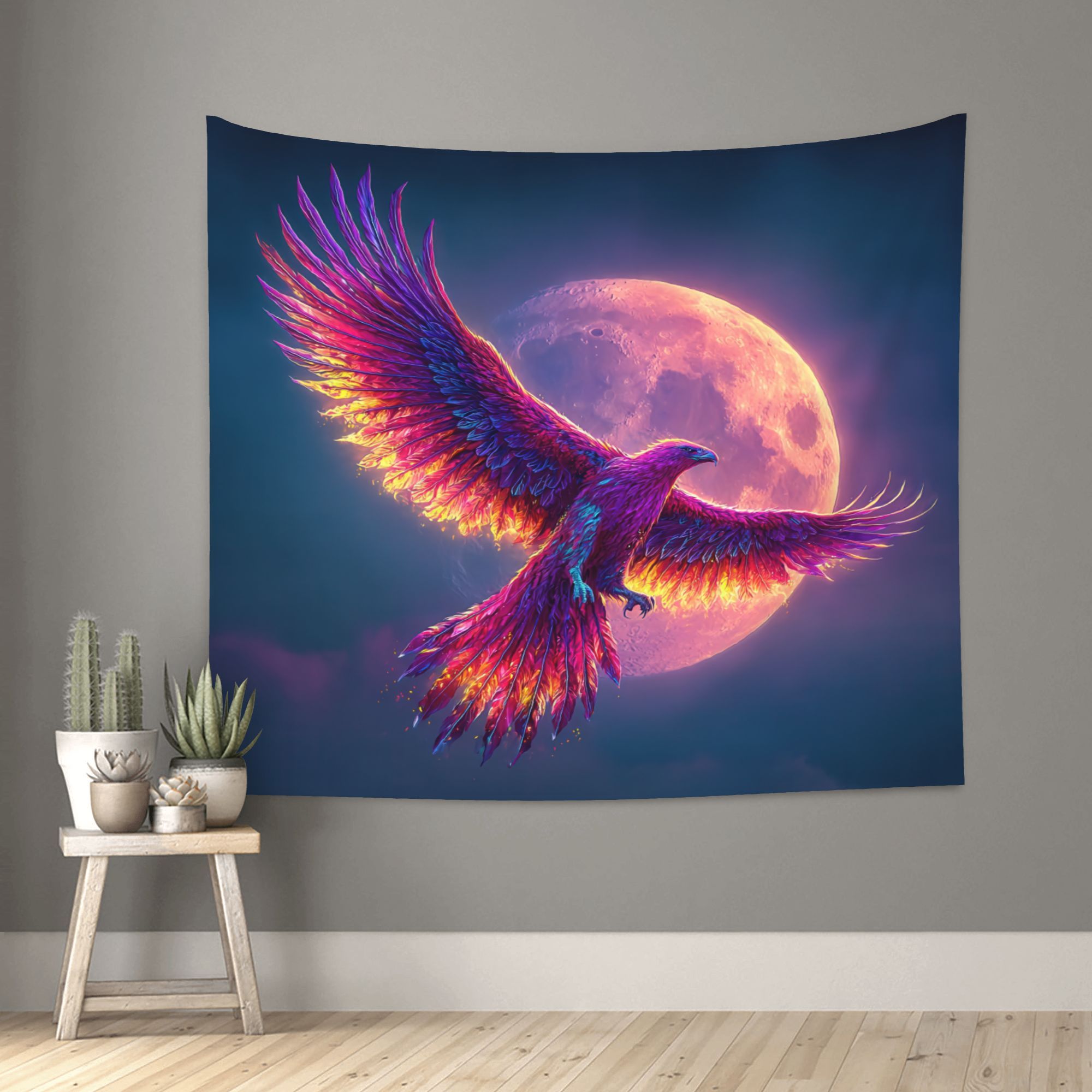 Phoenix Moon Sky Wall Tapestry - Interior Design Hd recension och pris