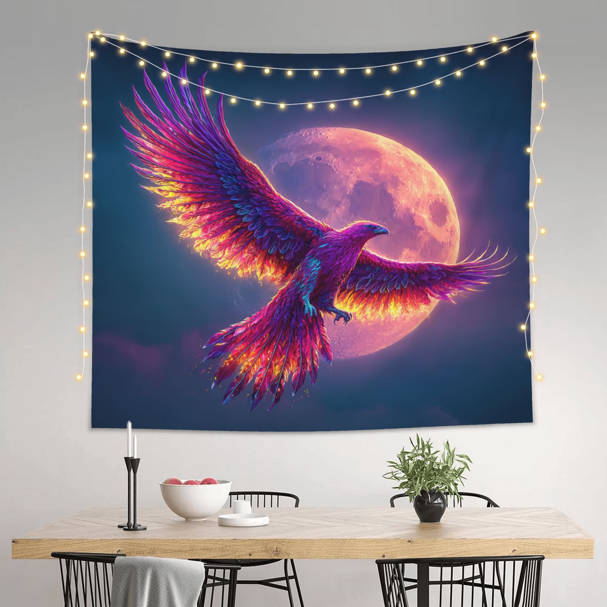 Phoenix Moon Sky Wall Tapestry - Interior Design Hd recension och pris