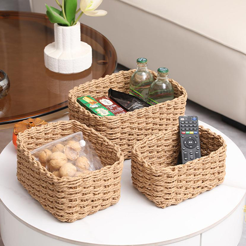 3pcs/set Handmade Straw Woven  - Woven Basket Set recension och pris