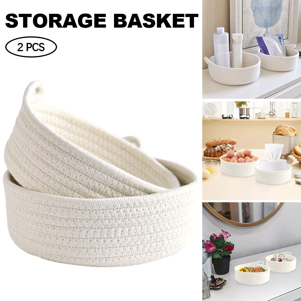 Cotton Rope Round Small Woven  - Woven Basket Set recension och pris