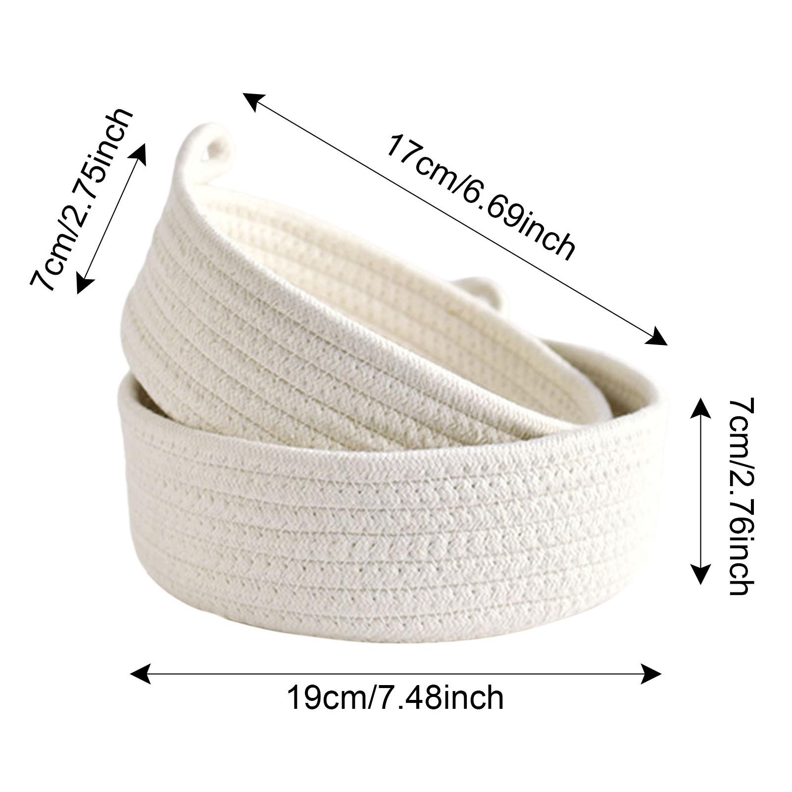 Small Basket Woven Cotton Rope - Woven Basket Set recension och pris