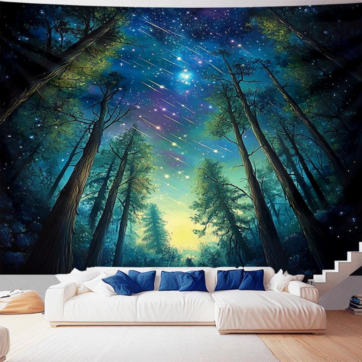 Starry Night Forest Sky Wall T - Interior Design Landscape recension och pris
