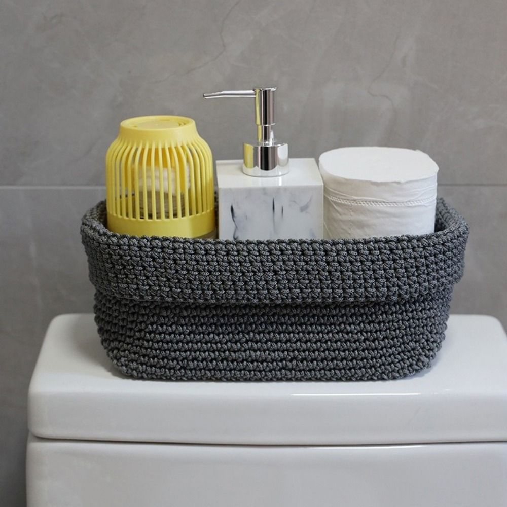 Handwoven Cotton Rope Storage  - Woven Basket Set recension och pris