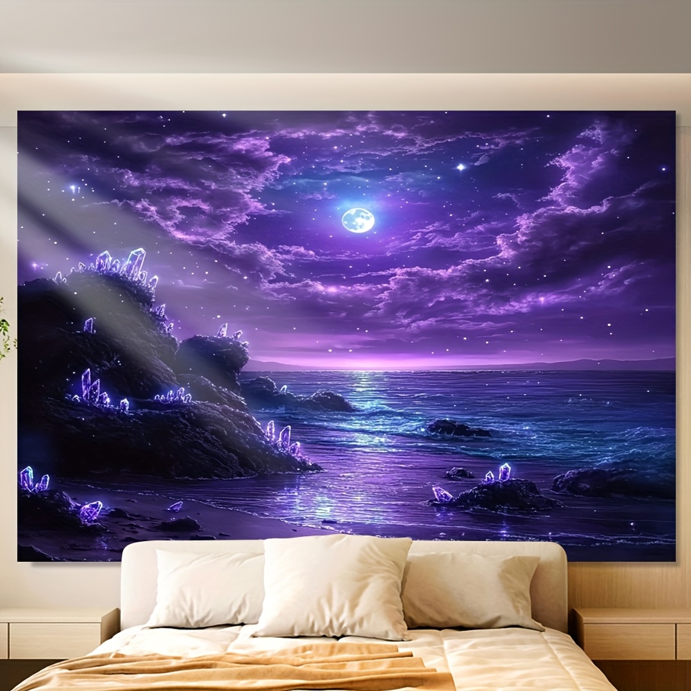 Purple Moon Ocean Night Wall M - Interior Design Hd recension och pris