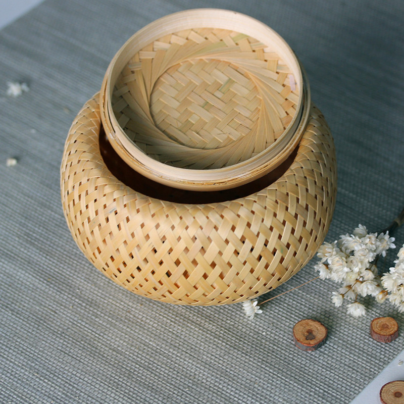 Bamboo woven small basket doub - Woven Basket Set recension och pris