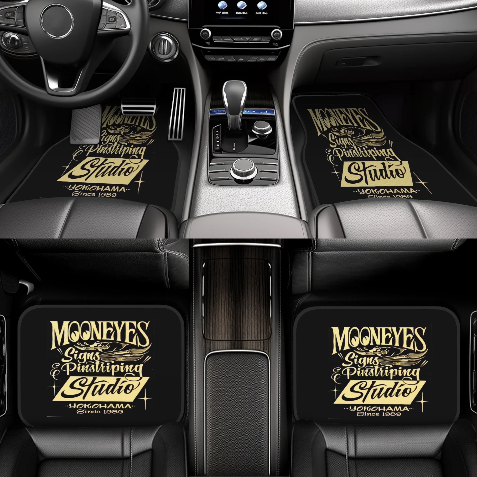 4pcs% Mooneyes Car Floor Mats, - Interior Design Concept recension och pris
