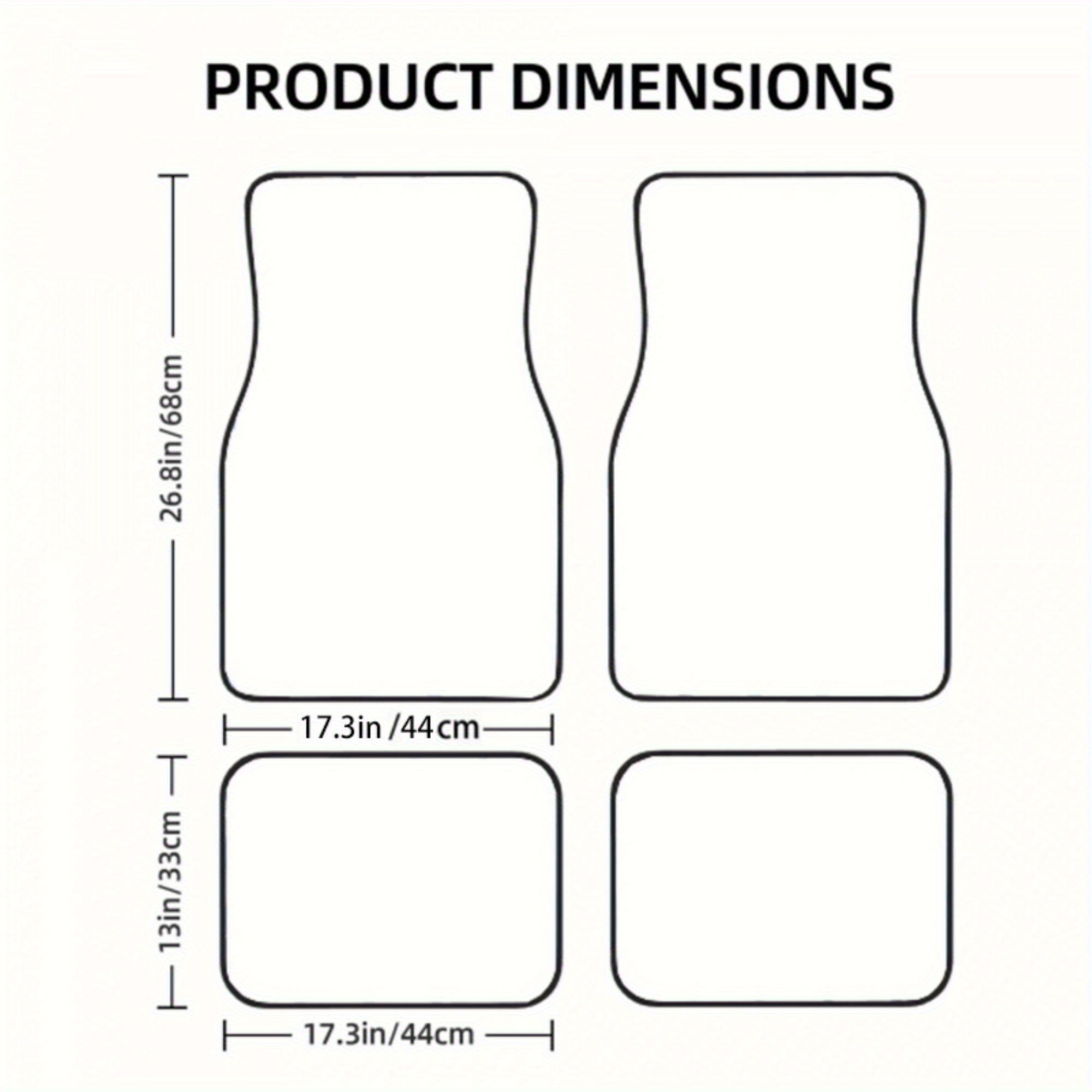 4pcs% Mooneyes Car Floor Mats, - Interior Design Concept recension och pris