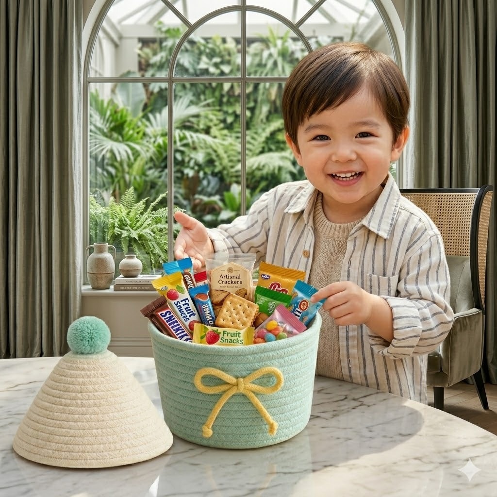 Cotton Rope Woven Storage Bask - Woven Basket Set recension och pris