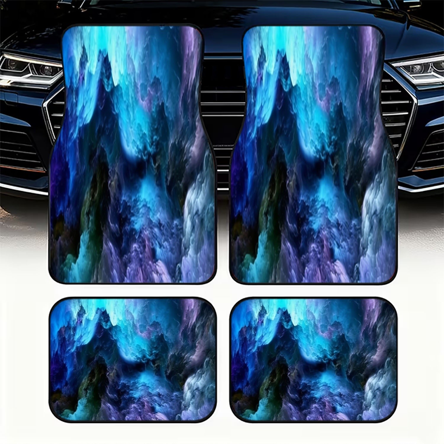 4pcs Car Floor Mats, Abstract  - Interior Design Landscape recension och pris