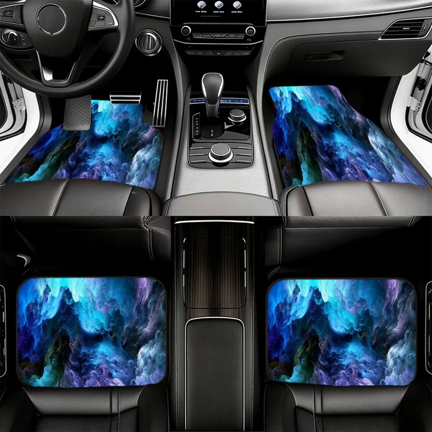 4pcs Car Floor Mats, Abstract  - Interior Design Landscape recension och pris