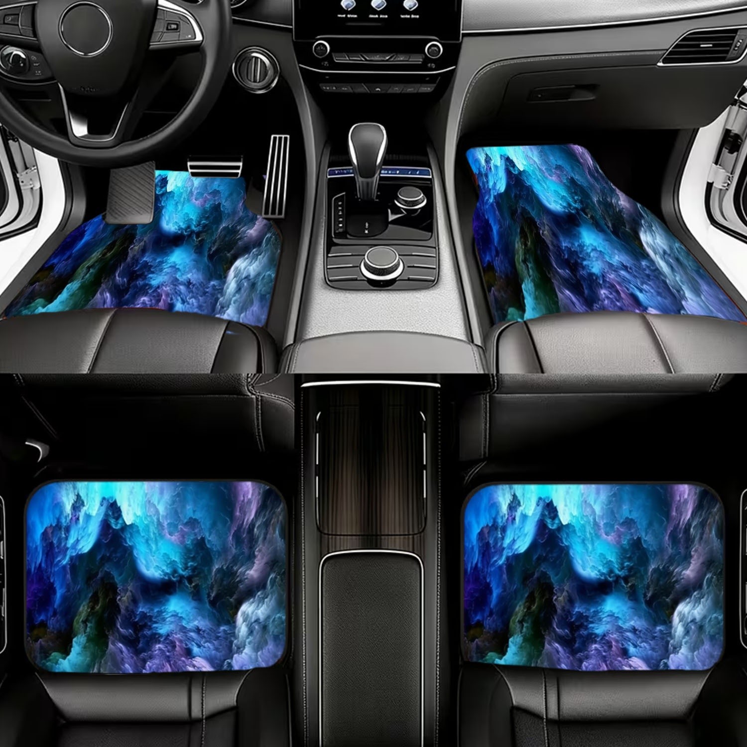 4pcs Car Floor Mats, Abstract  - Interior Design Landscape recension och pris