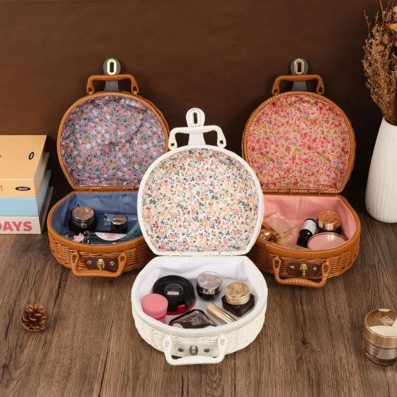 Handmade Wicker Suitcase Porta - Woven Basket Set recension och pris
